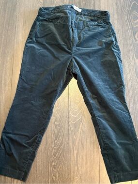 Old Navy Women's High Rise Pixie Skinny Dark Green Velvet
